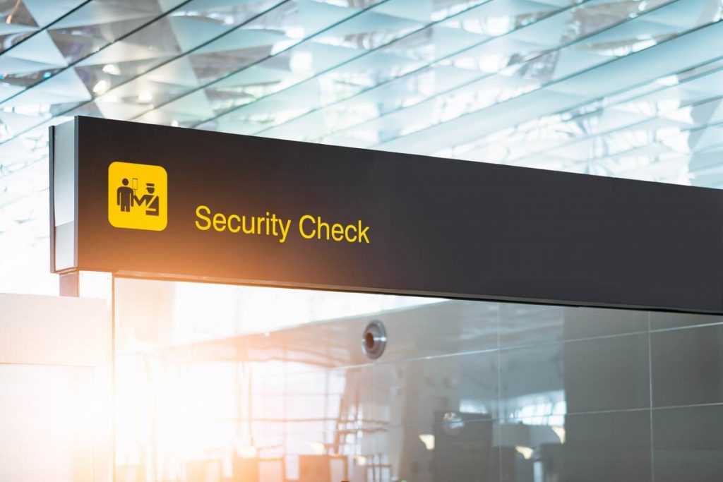 Security check sign