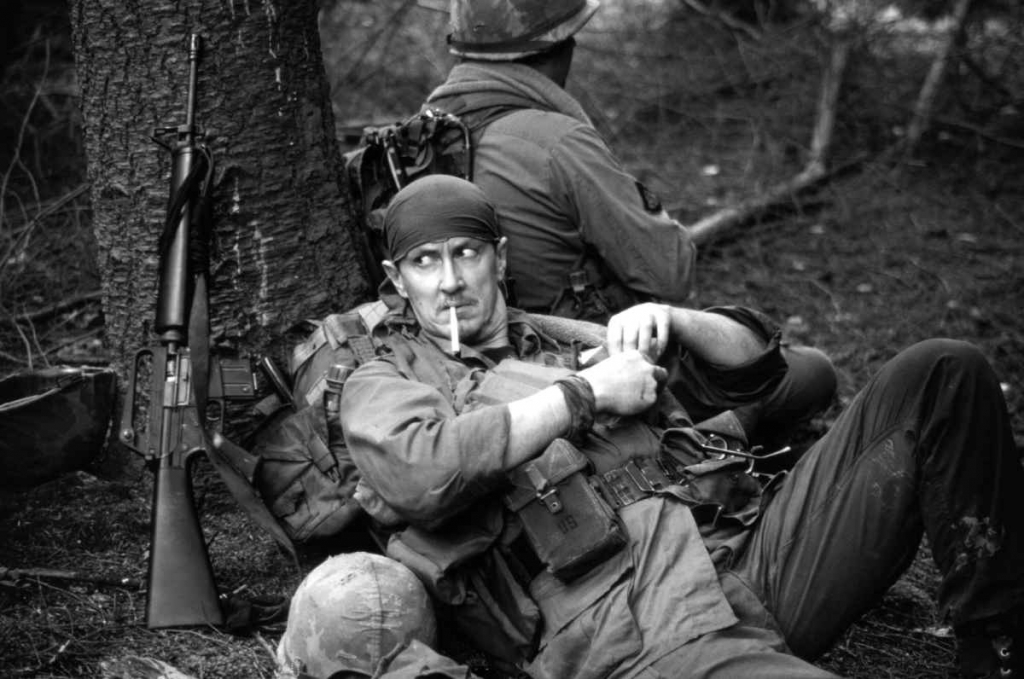 Vietnam War Veteran with cigarette image
