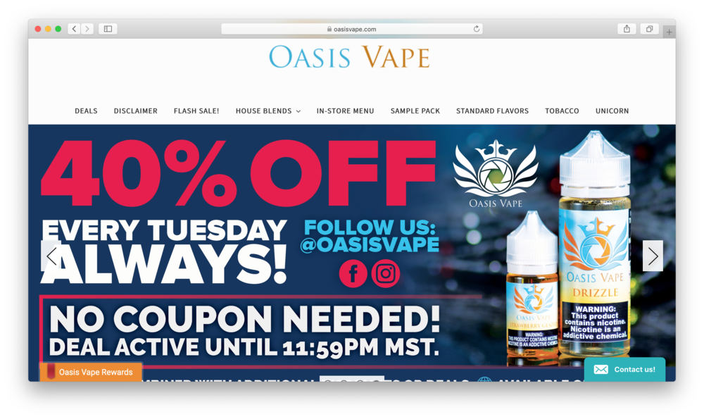 Oasis Vape: A Neighborhood and Online Vape Juice Supplier