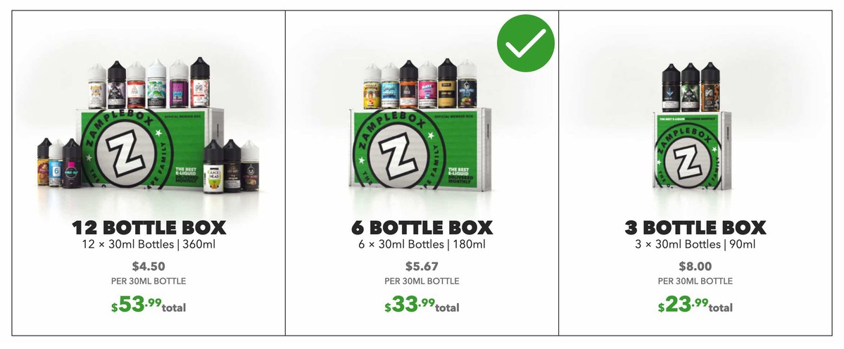 ZampleBox e-juice subscription service