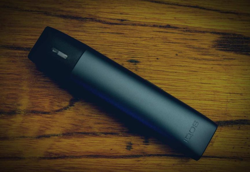 Gray-black electronic cigarette IQOS VEEV by Philip Morris