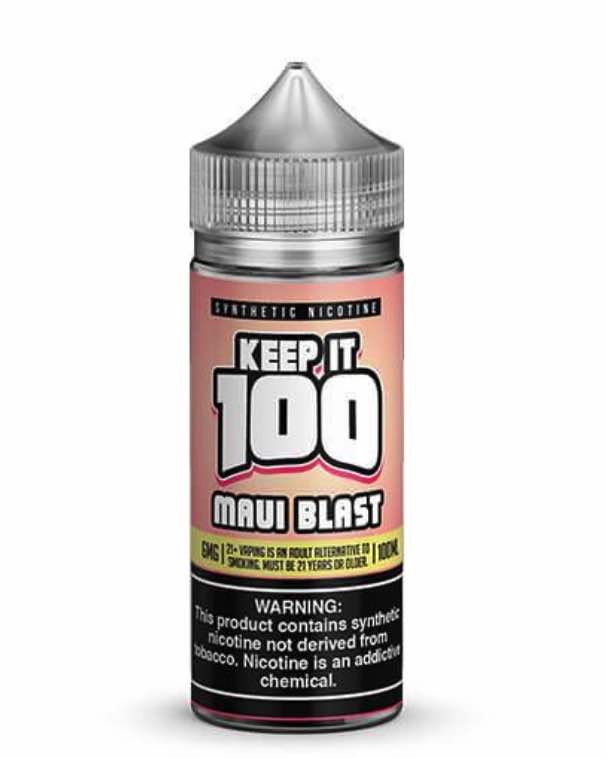 maui blast-100ml synthetic nicotine vape juice keep it 100