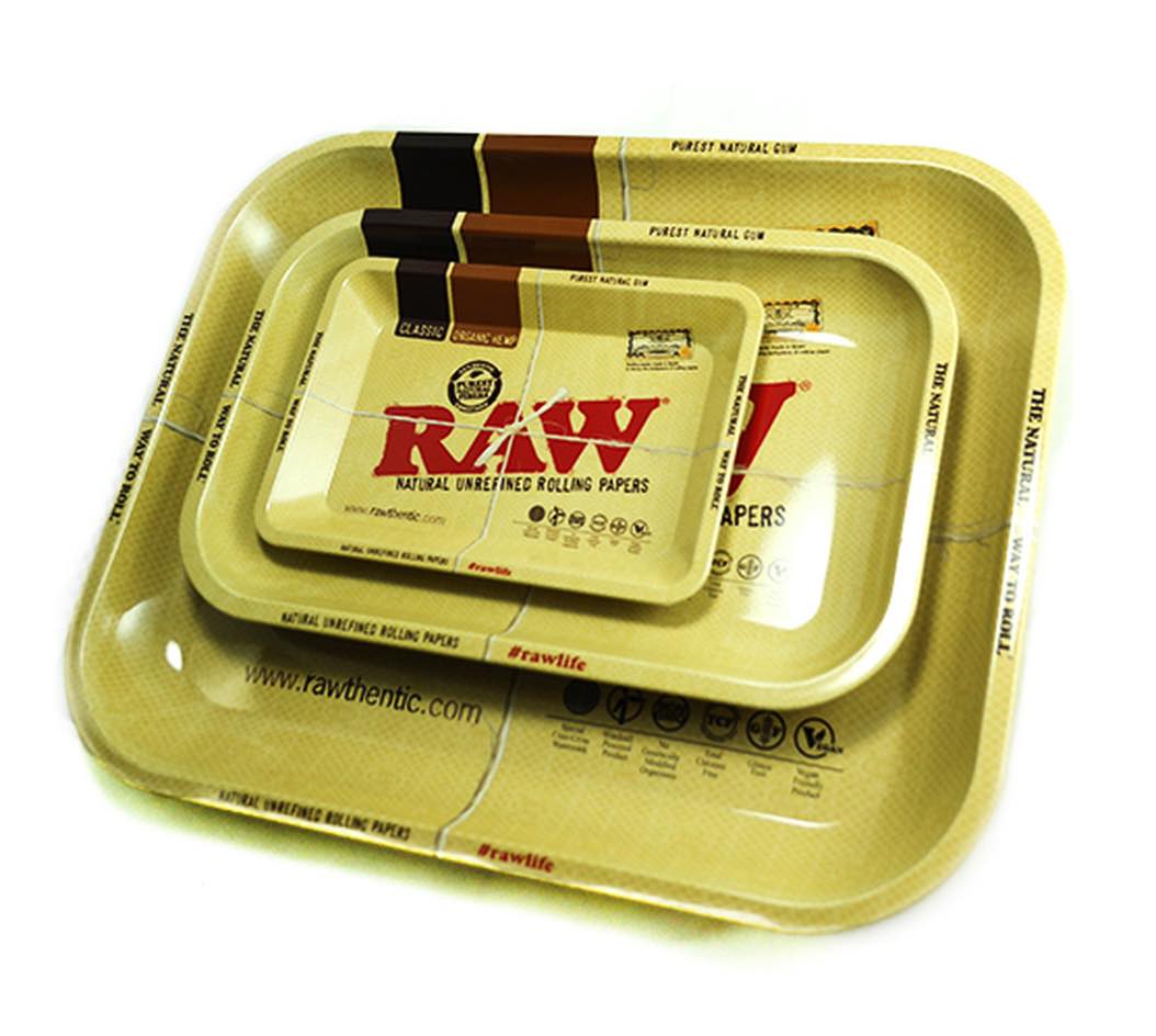 raw high sided rolling tray