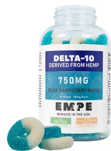 Delta-10 Blue Raspberry Ring Gummies