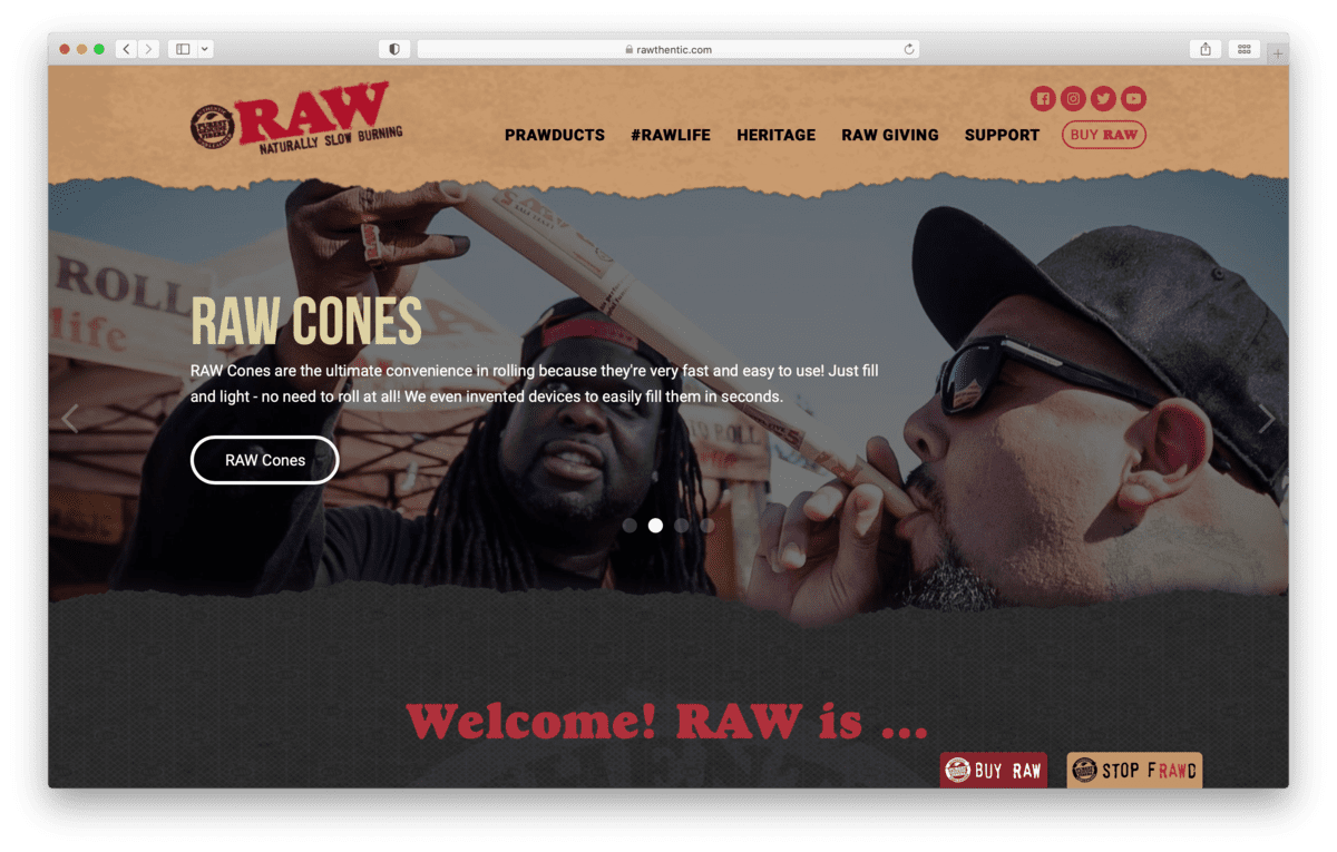 Raw Cones: 100 Percent Natural Rolling Papers