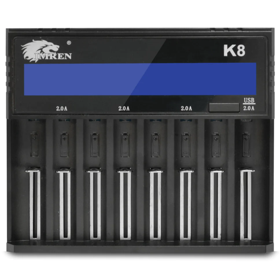 Imren K8 8-bay battery charger